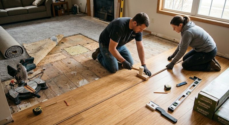 Bamboo Flooring Installation in South Milwaukee, WI