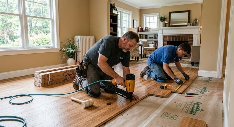 Oak Floor Installation in Elm Grove, WI