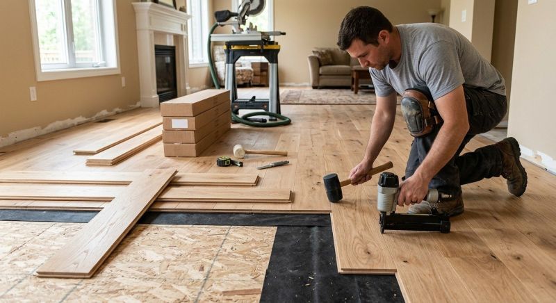 Oak Floor Installation in Elm Grove, WI