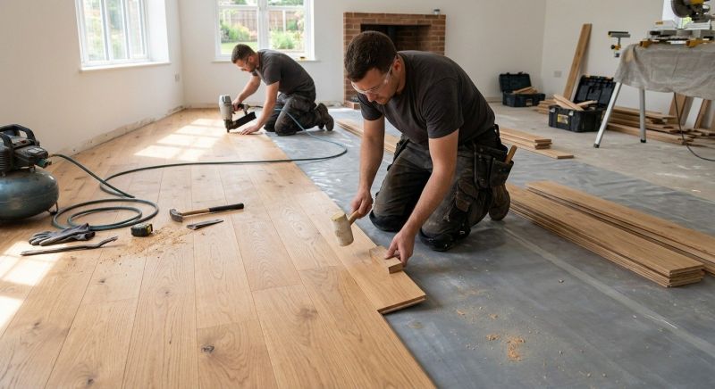 Oak Floor Installation in Franklin, WI