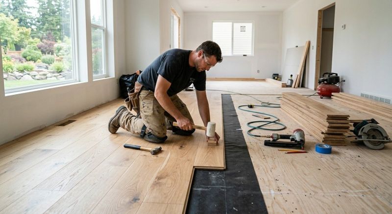 Oak Floor Installation in Kenosha County, WI