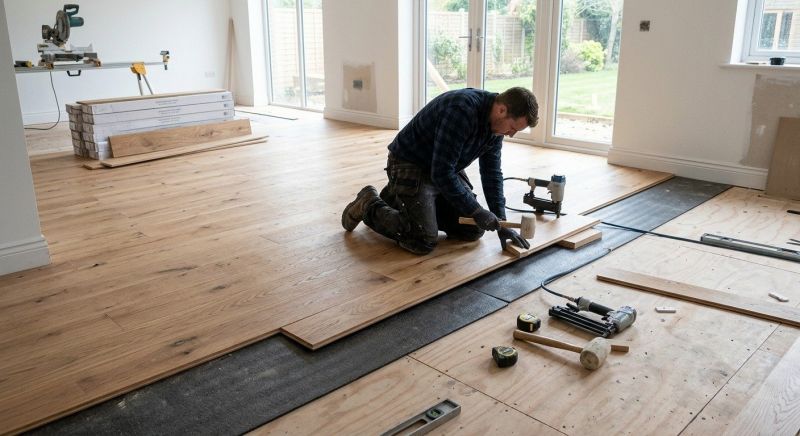 Oak Floor Installation in Menomonee Falls, WI