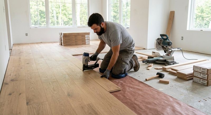 Oak Floor Installation in Mukwonago, WI