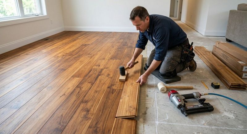Teak Flooring Installation in South Milwaukee, WI