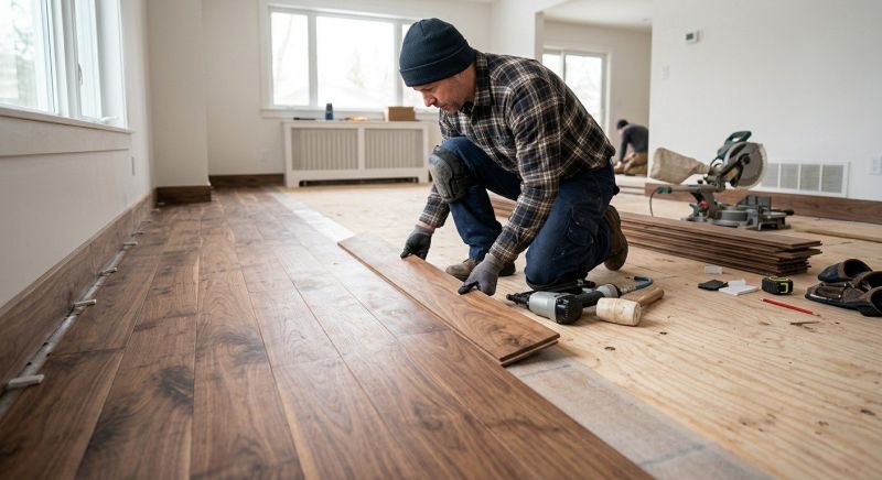 Walnut Flooring Installation in South Milwaukee, WI