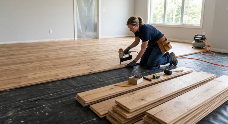 Wide Plank Floor Installation in South Milwaukee, WI